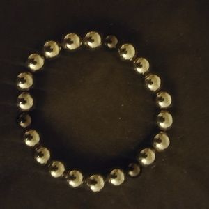 Genuine hematite bracelet with Onyx fix